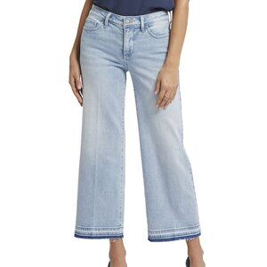 NYDJ Teresa Wide Leg Release Hem Ankle Jeans Womens 8 Misty Ridge NWT